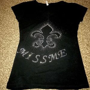 Miss Me glitter vneck